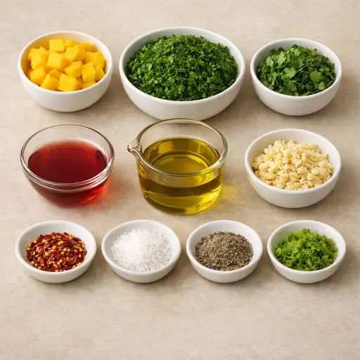 Ingredients for Zesty Mango Chimichurri