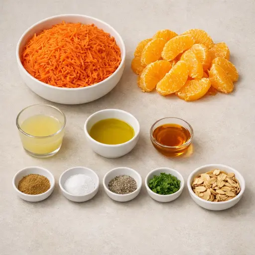 Ingredients for Zesty Orange Carrot Salad