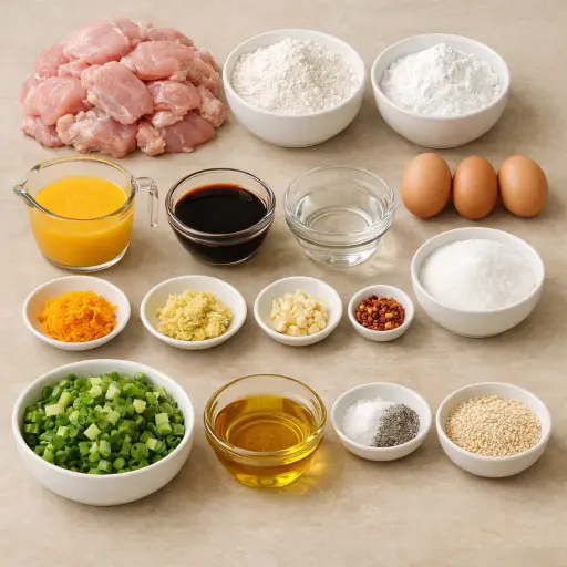 Ingredients for Zesty Orange Chicken Delight
