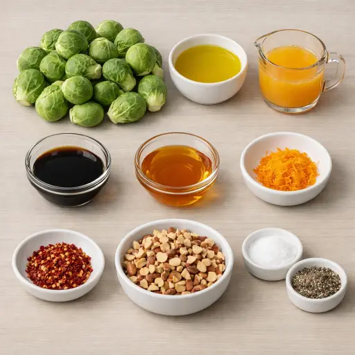Ingredients for Zesty Orange-Glazed Brussels Sprouts