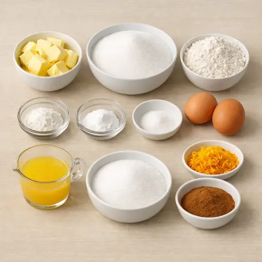 Ingredients for Zesty Orange Snickerdoodles
