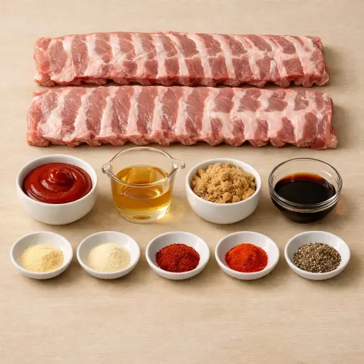 Ingredients for Zesty Oven Baked Ribs
