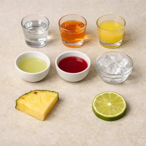 Ingredients for Zesty Pineapple Cosmopolitan