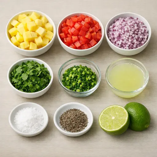 Ingredients for Zesty Pineapple Jalapeño Salsa
