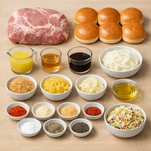 Ingredients for Zesty Pineapple Slow Cooker Pulled Pork
