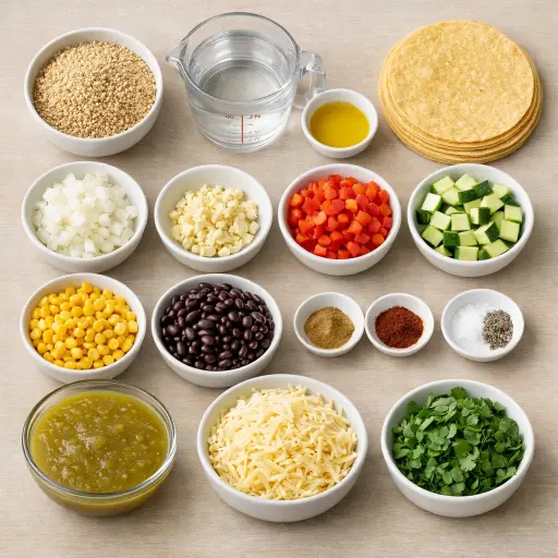 Ingredients for Zesty Quinoa Enchiladas