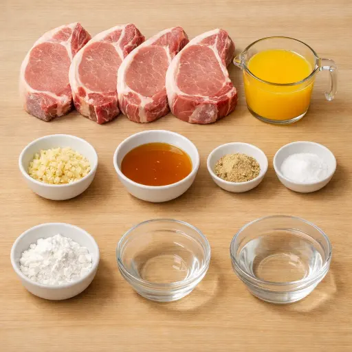 Ingredients for Zesty Slow Cooker Pork Chops