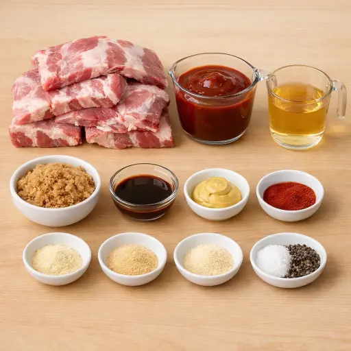 Ingredients for Zesty Slow Cooker Ribs