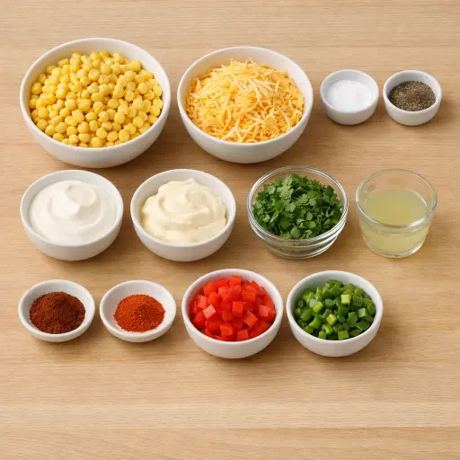 Ingredients for Zesty Southwest Corn Dip