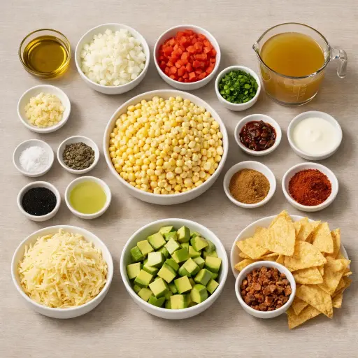Ingredients for Zesty Southwestern Corn Chowder