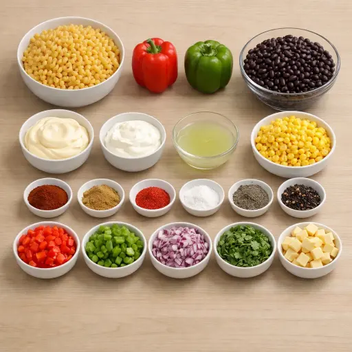 Ingredients for Zesty Southwestern Macaroni Salad