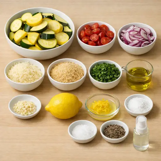 Ingredients for Zesty Summer Squash Casserole