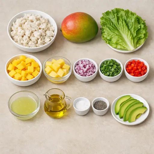 Ingredients for Zesty Tropical Crab Salad