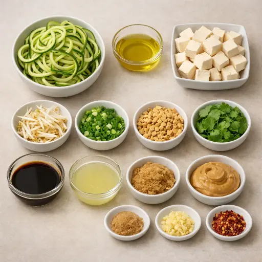 Ingredients for Zoodle Pad Thai