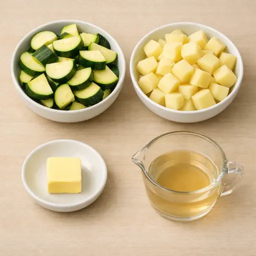 Ingredients for Zucchini and Potato Smash