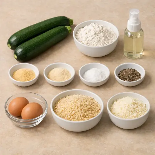 Ingredients for Zucchini Fries