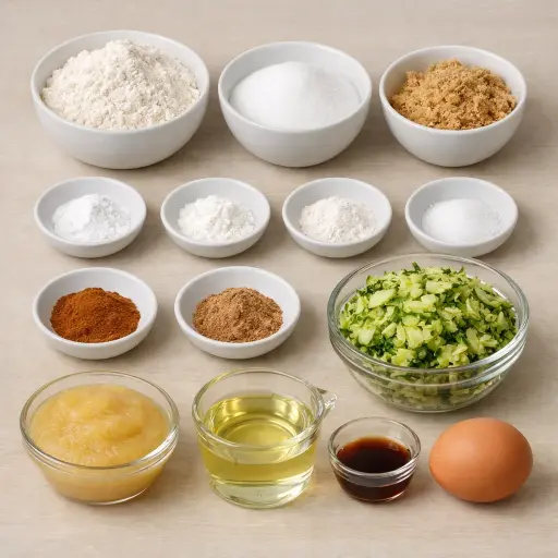 Ingredients for Zucchini Muffins