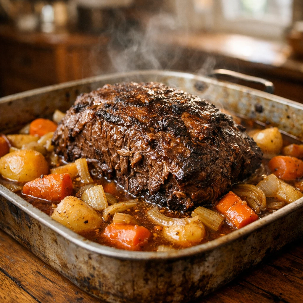 Classic Hearty Slow-Cooked Beef Roast