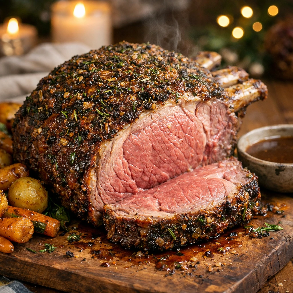 Classic Herb Crusted Standing Rib Roast
