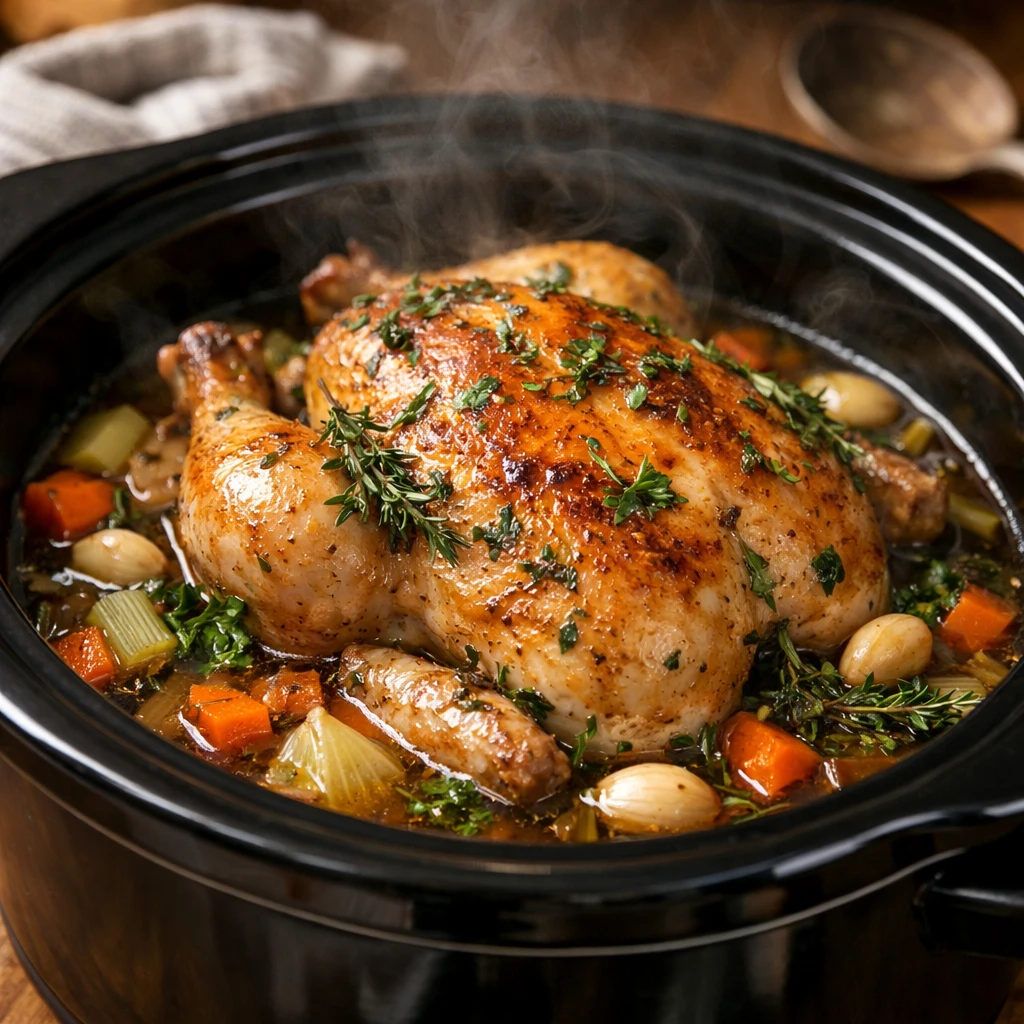 Classic Herb Infused Crock Pot Chicken