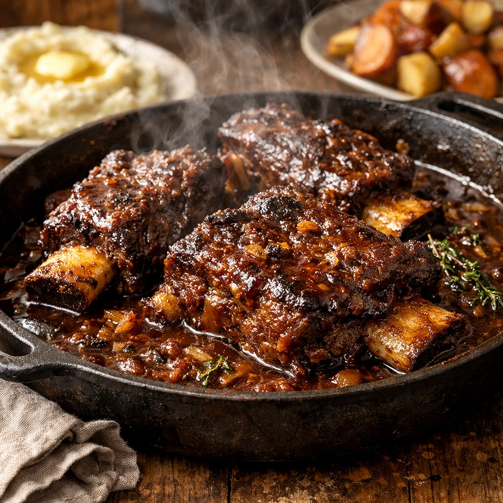 Classic Maple Bourbon-Braised Short Ribs
