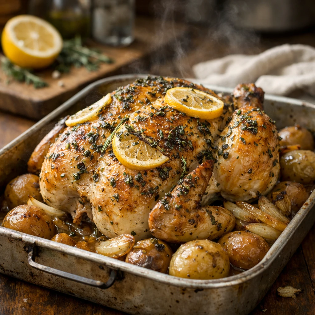 Herb Infused Lemon Baked Chicken