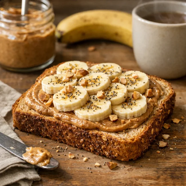 Almond Butter Banana Toast