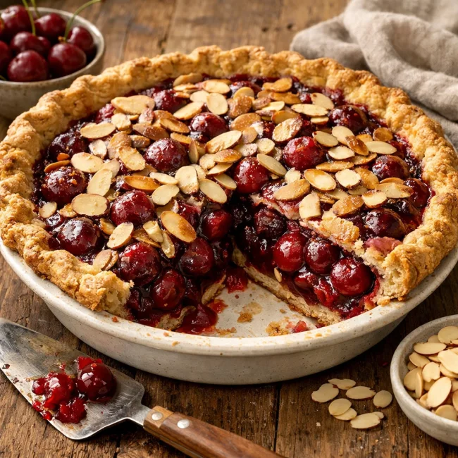 Almond Cherry Delight Pie