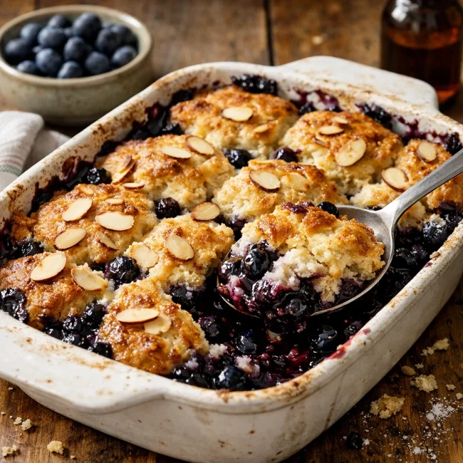 Almond Essence Blueberry Cobbler