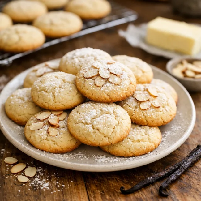 Almond Vanilla Butter Cookies