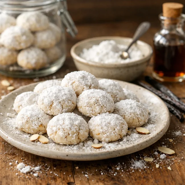 Almond Vanilla Snowdust Cookies