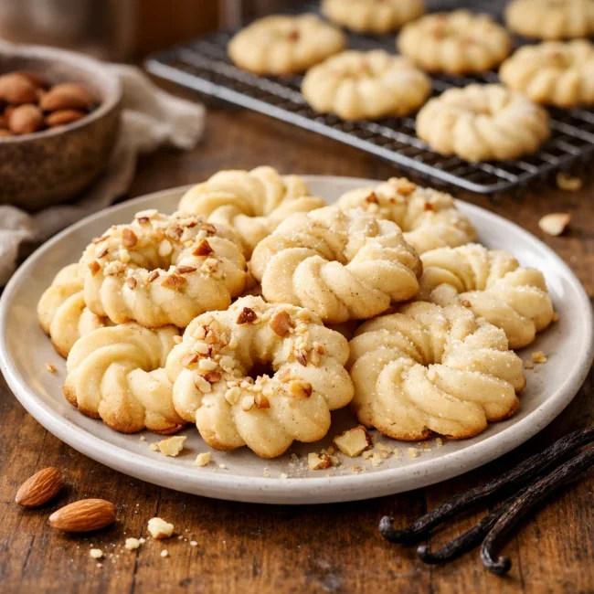 Almond Vanilla Spritz Cookies