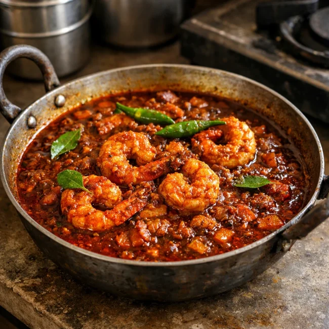 Andhra-Style Spicy Prawn Curry