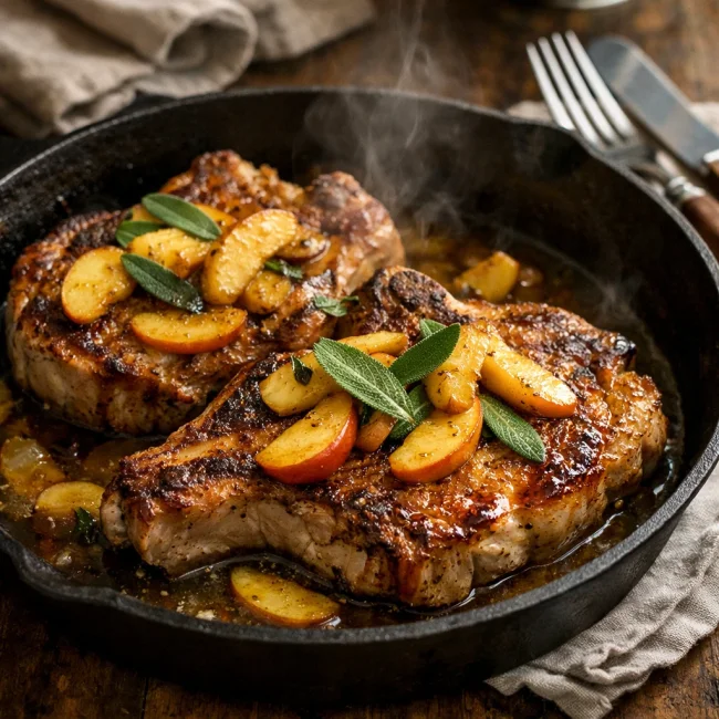 Apple and Sage Pork Chops