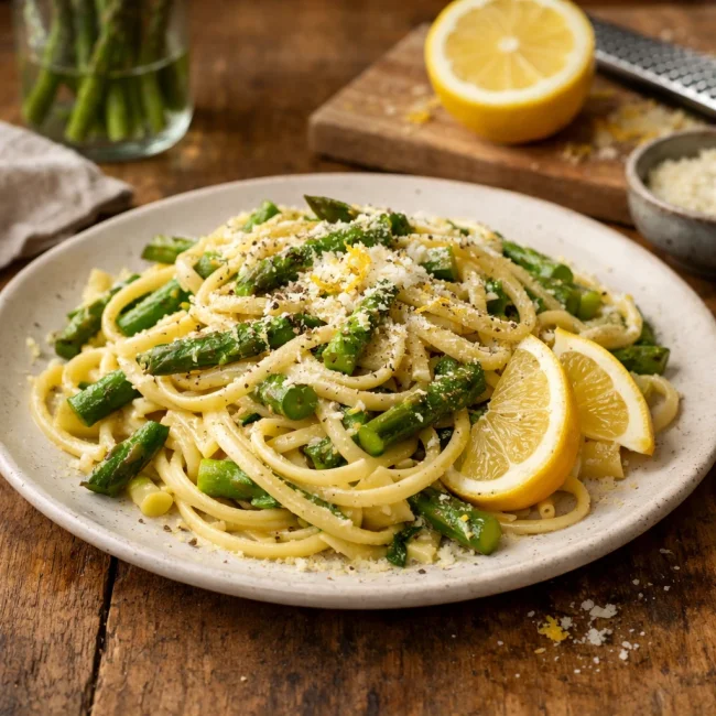 April: Asparagus and Lemon Pasta
