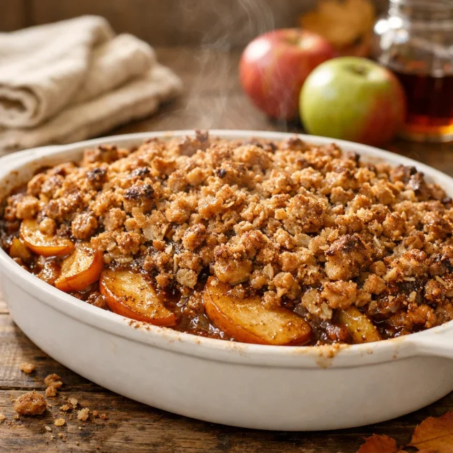 Autumn Maple Apple Crisp