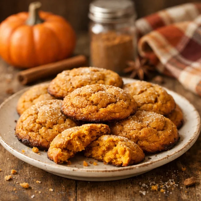 Autumn Spice Pumpkin Cookies