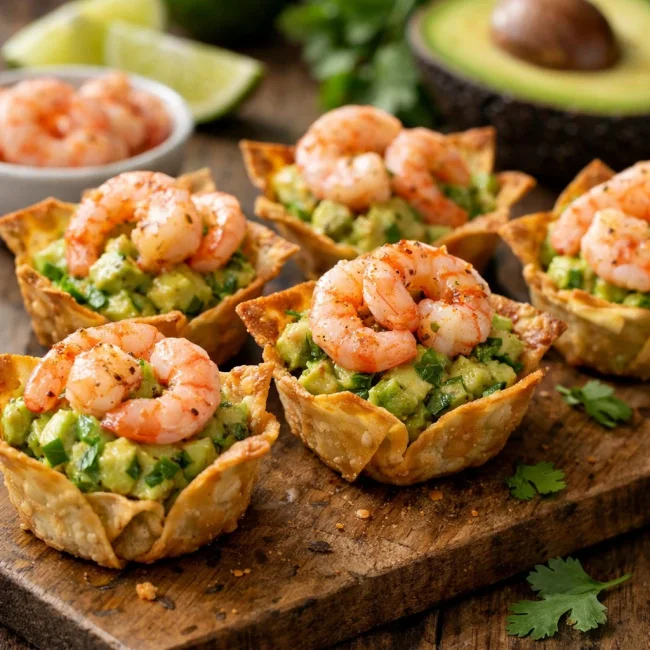 Avocado and Shrimp Cocktail Cups