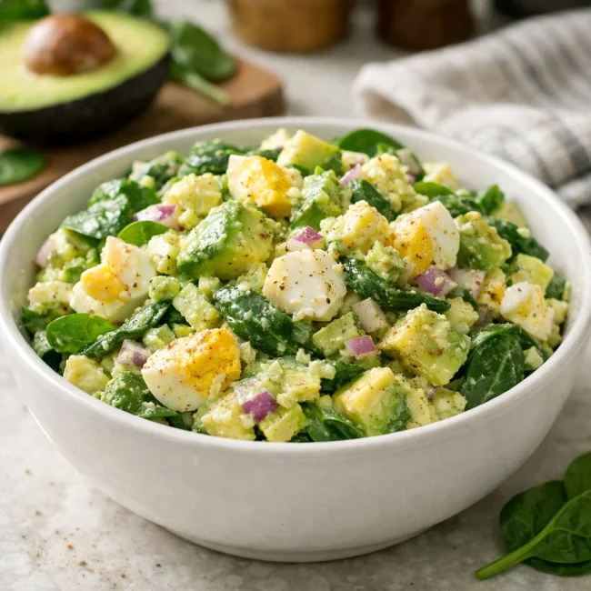 Avocado Spinach Egg Salad