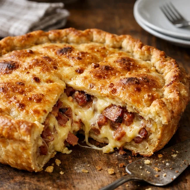 Bacon and Cheese Savory Pie