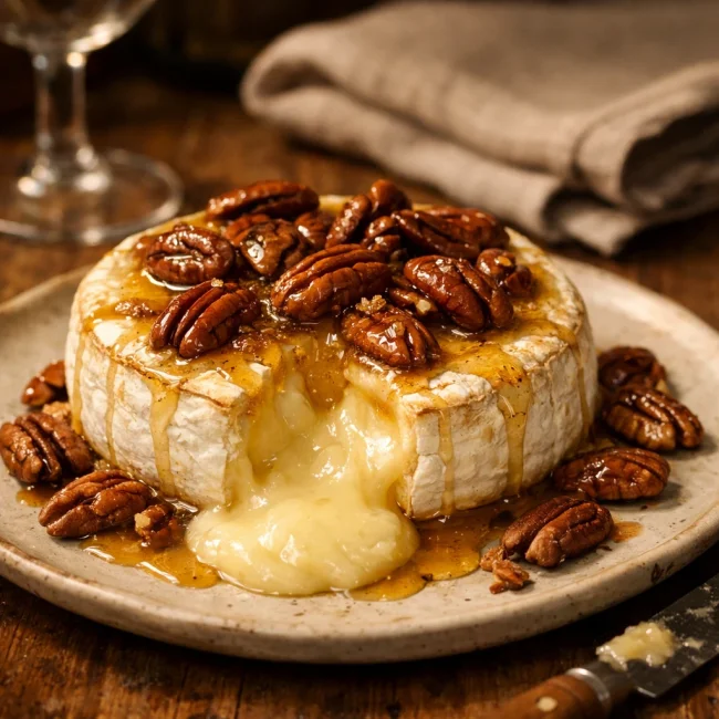 Baked Brie with Honey and Pecans