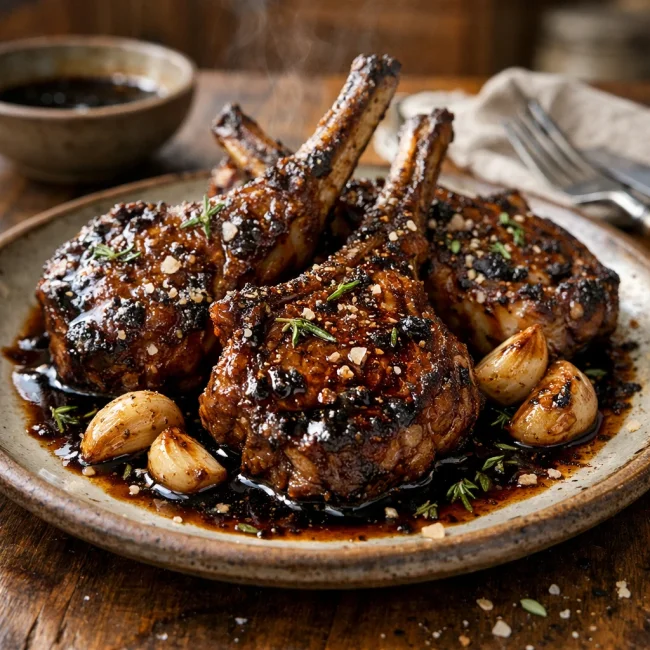 Balsamic Glazed Lamb Chops