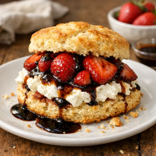 Balsamic Strawberry Shortcake