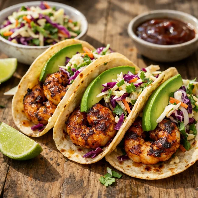 Barbecue Shrimp Tacos