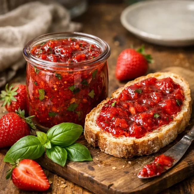 Basil-Infused Strawberry Jam