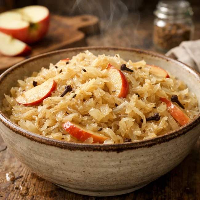 Bavarian Spiced Apple Sauerkraut