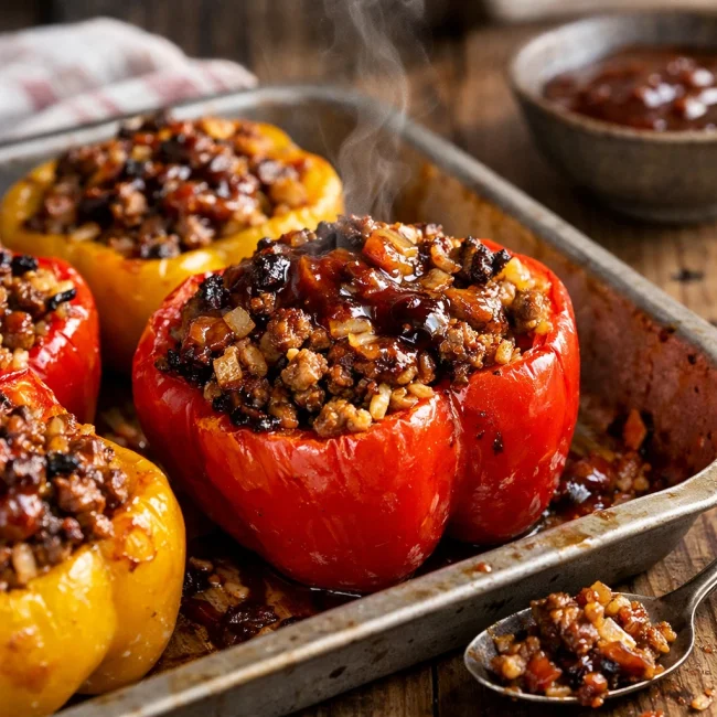 BBQ Stuffed Bell Peppers