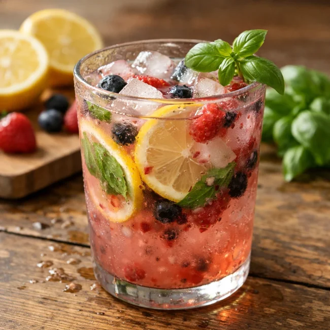 Berry Basil Lemonade
