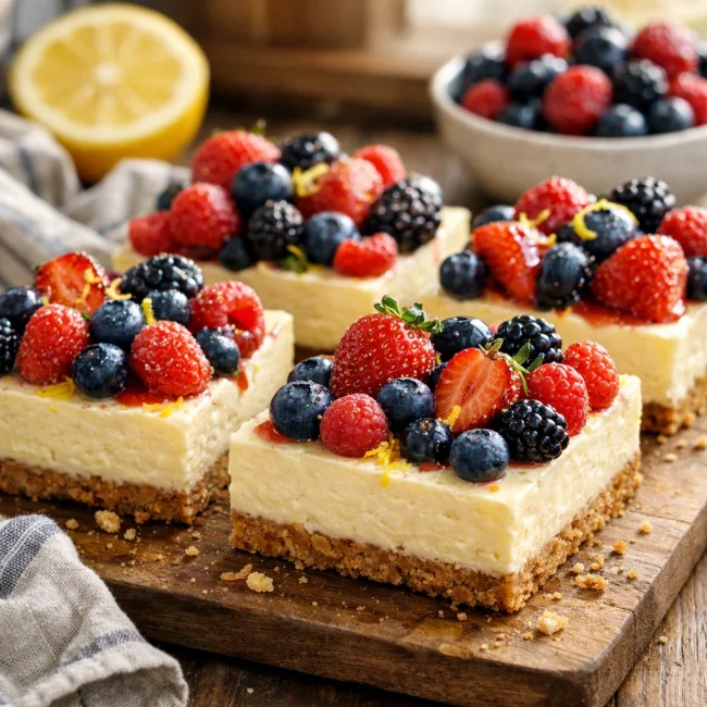 Berry-Lemon Cheesecake Bars