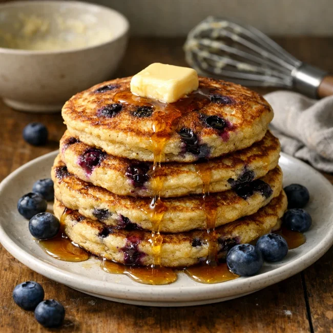 Blueberry Cornmeal Pancakes